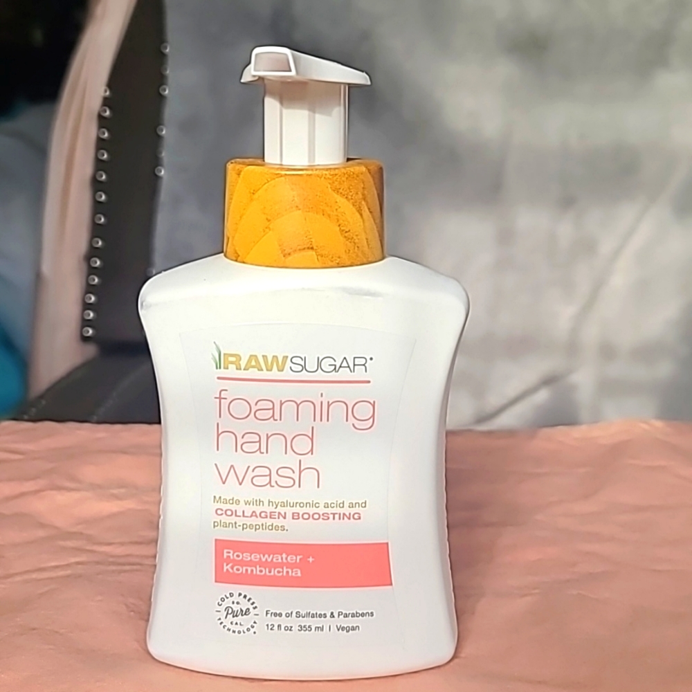 Raw Sugar foaming hand wash, Rosewater + Kombucha